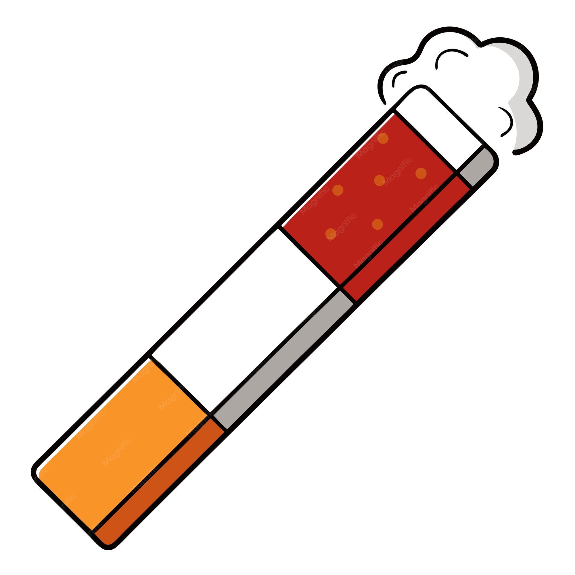 Premium cigarette vector design on a white background, suitable for various graphic needs.